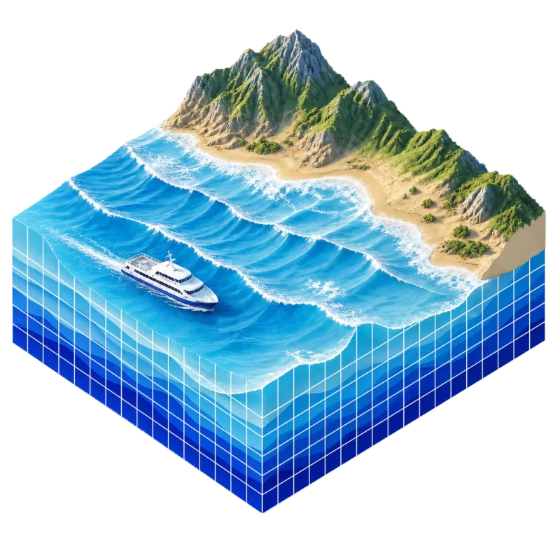 C4Cの3D海洋シミュレーション